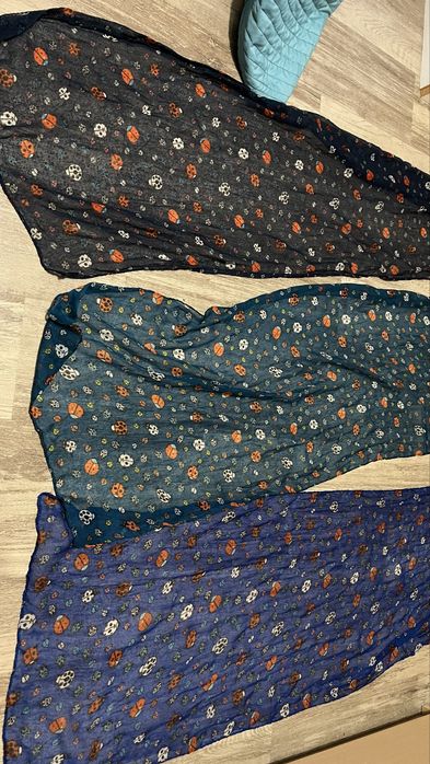 3 szaliki apaszki chusty dla dziecka biedronka wzór