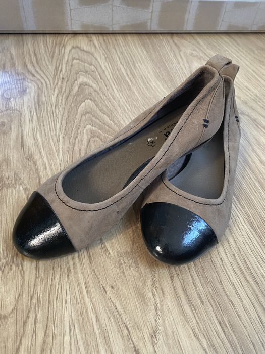Balerina skórzane JANA