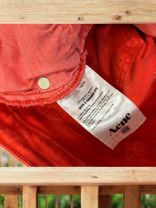 Acne Studios Skin 5 Orange Dye roz. W27 L32 damskie dżinsy