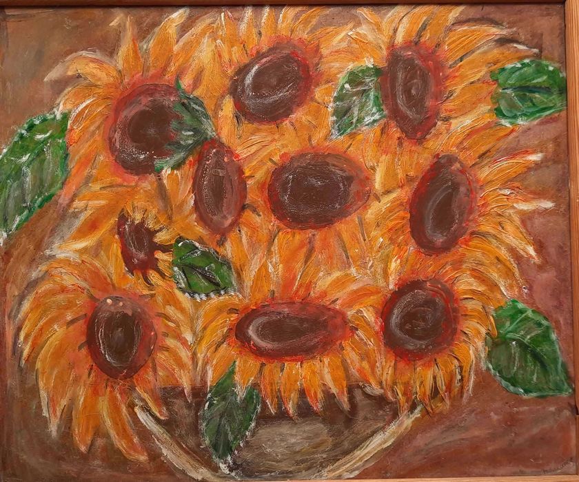 Brygida Mielcarek SŁONECZNIKI Obraz akryl