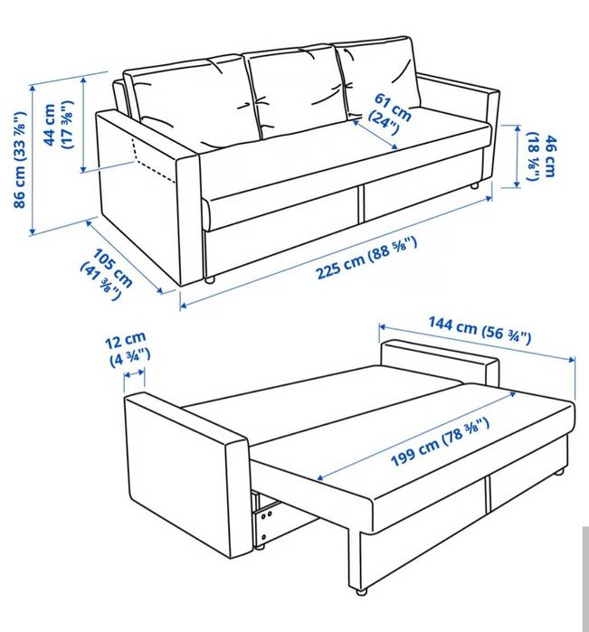 Sofá cama de 3 lugares