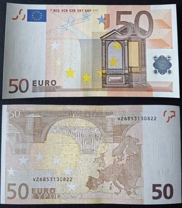 Notafilia - Nota de 50 euros de 2002, Trichet, não circulada - 130822