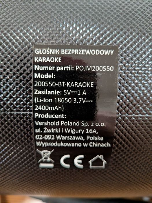 Głośnik bezprzewodowy HYKKER z mikrofonem – karaoke, efekty LED