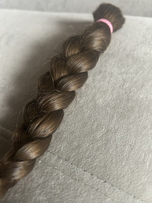 Włosy dziewicze naturalne brąz 40cm 65g