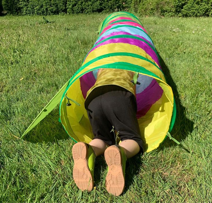 Tunel Gąsienica Dla Dzieci Ogrodowy do Domu Samorozkładający Namiot