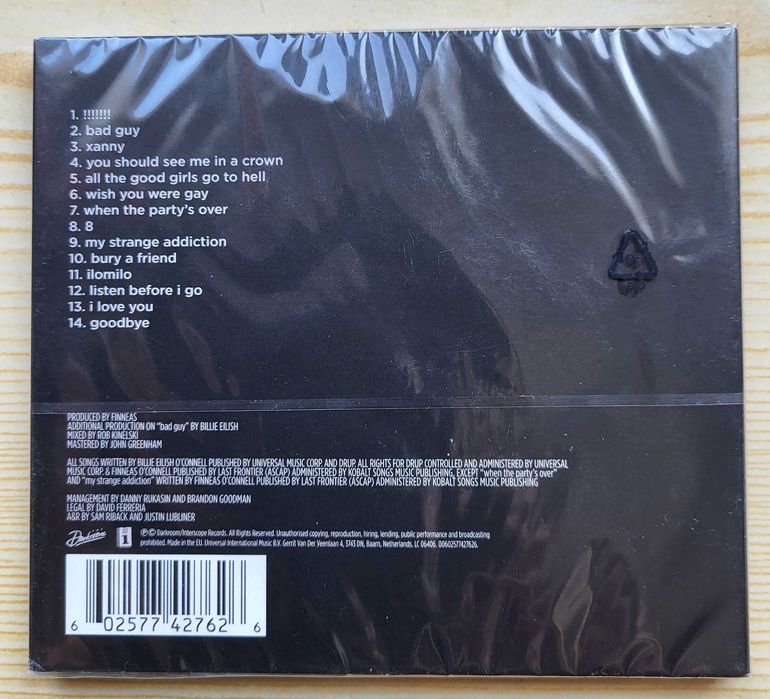 Billie Eilish CD "When We All Fall Asleep, Where Do We Go?" -NAJTANIEJ
