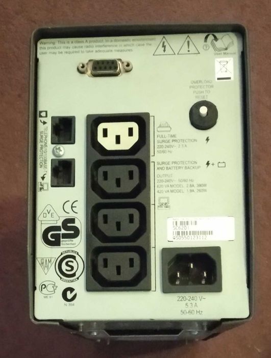 Бесперебойник APC smart UPS SC 620VA