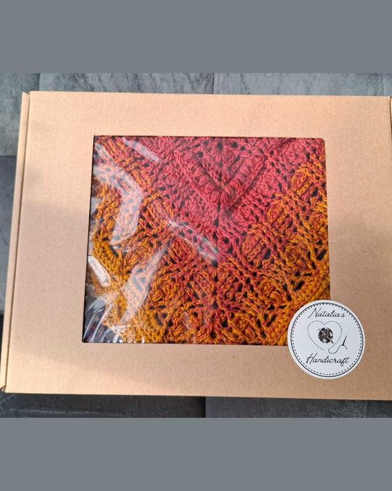 Chusta Sorpresa Handmade | Granat-Malaga-Musztarda | Prezent