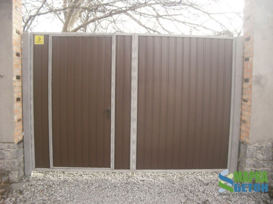 ВОРОТА И КАЛИТКИ (различные варианты) - завод МАРКА-БЕТОН (Днепр).