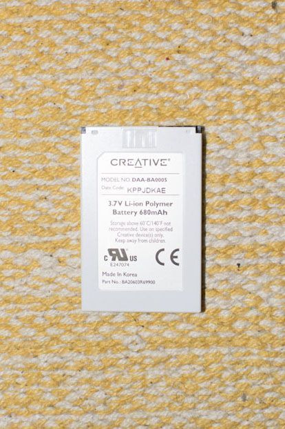 Baterial Recarregável Creative Zen Micro