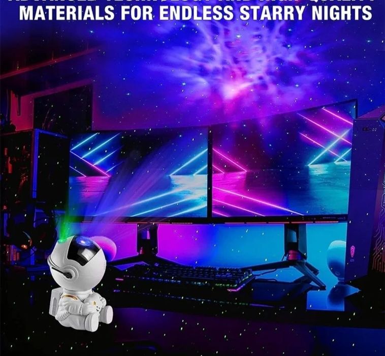 Нічник проектор космонавт