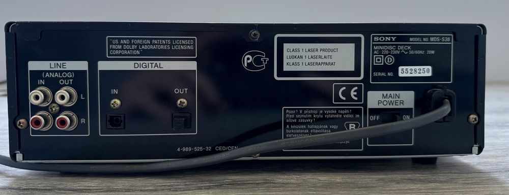 Sony MDS-S38 MiniDisc
