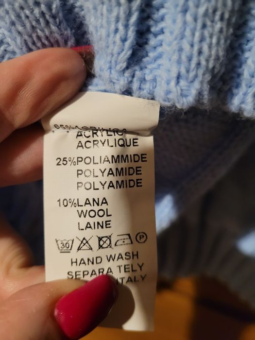 Sweter golf damski niebieski jak nowy XL