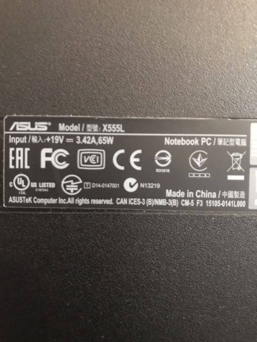 Computador Portátil ASUS X555L – i5, 6GB RAM