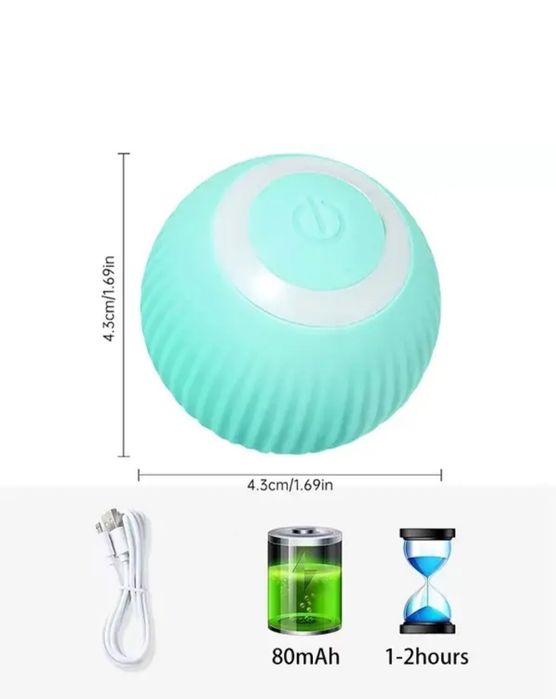 Інтерактивна іграшка м'яч для котів 4,3см Смарт іграшка