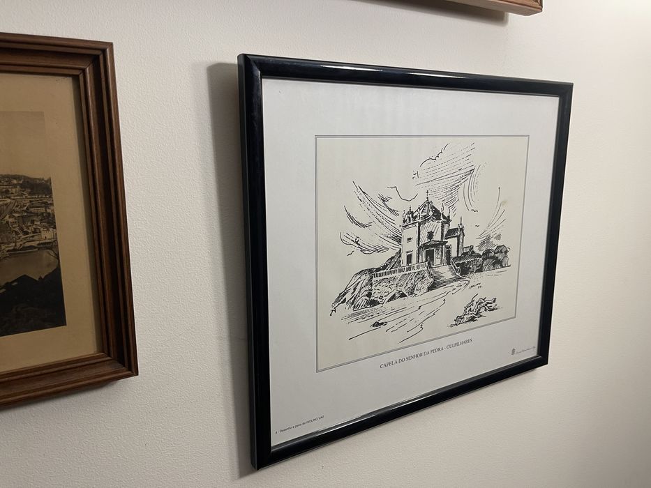 Quadro com estampa da Capela do Senhor da  Pedra - Miramar