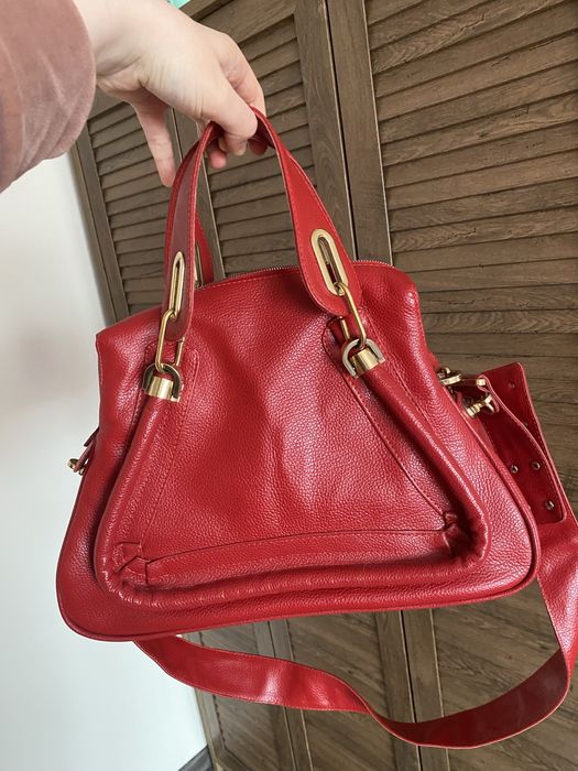 Chloé Chloe Paraty червона сумка з натуральної шкіри