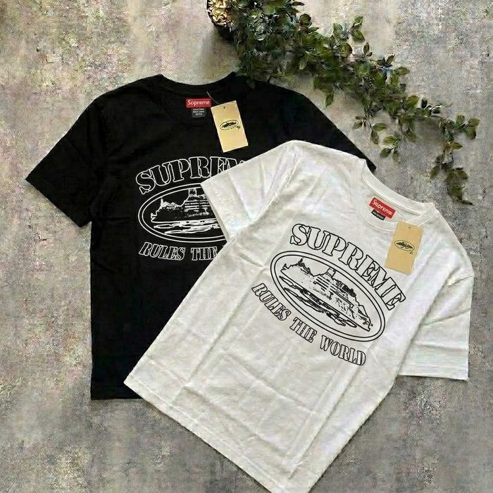 XS S M L XL XXL | Corteiz x Supreme Новая Футболка | Кортез Суприм Большой Принт