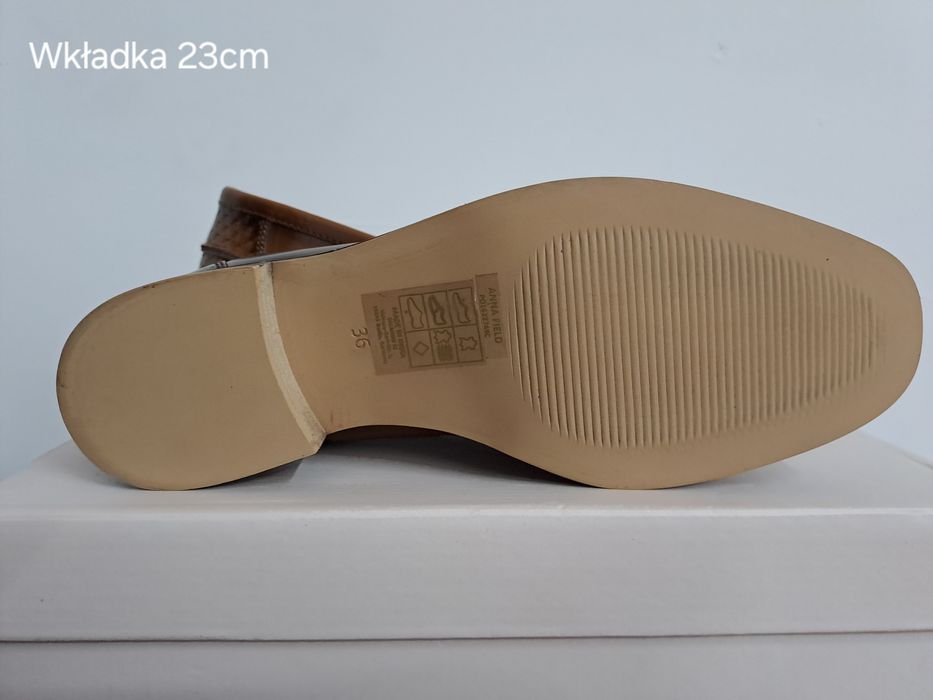 Mokasyny półbuty baleriny 36 skóra naturalna