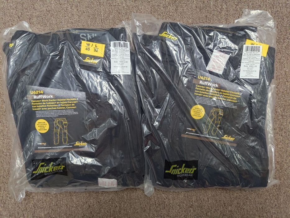Dwupak 6214 Snickers RuffWork 56 Canvas+ spodnie robocze BHP monter