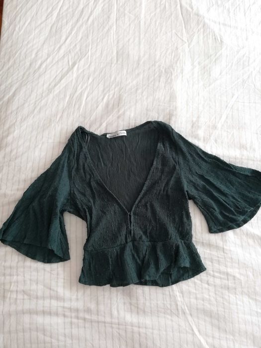 Crop Top verde XS