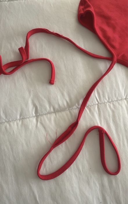 Top camisola vermelha