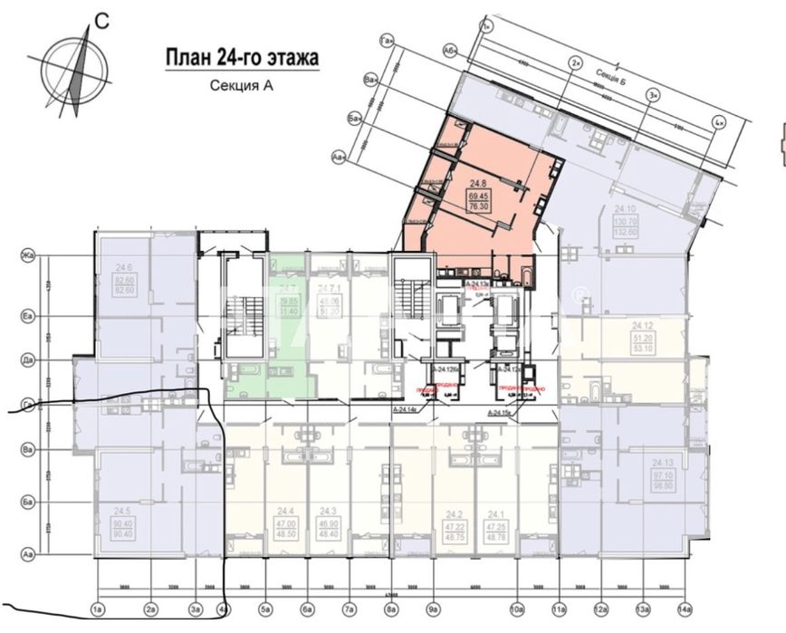 3-комн. квартира в ЖК Посейдон, Дача Ковалевского