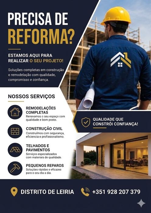 Pedreiro e Trolha Leiria – Remodelações, Muros e Telhados