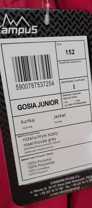 Kurtka dziewczęca jesienna przeciwdeszczowa r. 152 nowa