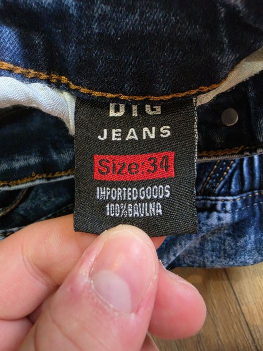 DTGreen Jeans – spodenki jeansowe bojówki męskie W34.
