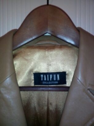 marynarka damska skórzana miodowa M