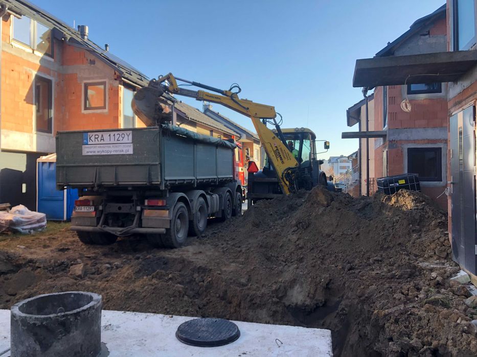 Usługi Koparką koparko-Ładowarką, Transport Wywrotką, Prace ziemne