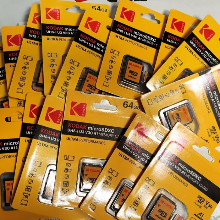 Karta pamięci KODAK 64GB GB MicroSD SDXC C10 V30 U3 A1 4K PREMIUM Chip Kraków Wysyłka