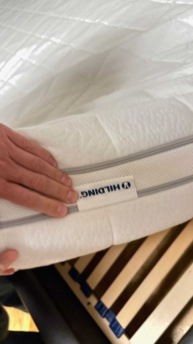 Łóżko wenge materac Hilding Salsa 180x200 szafki nocne szafa