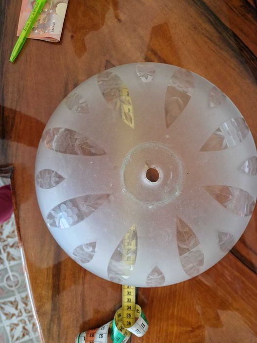 Vidro fosco para candeeiro vintage