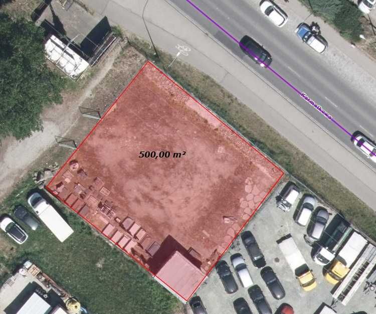 Wynajem placu 500 m2 z dostępem do prądu i wody