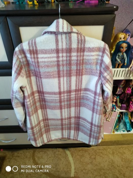 Рубашка в клетку теплая женская одежда 44-46размер