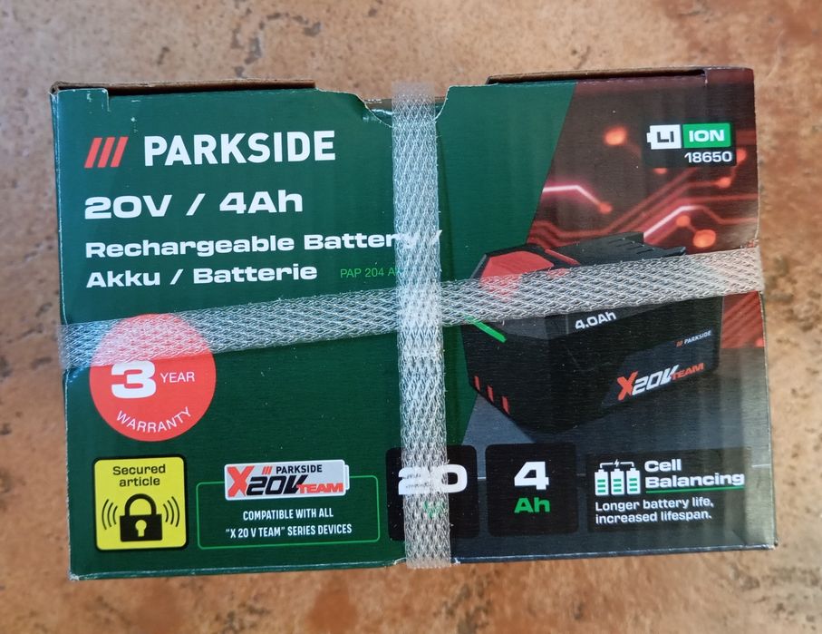 Bateria de 4Ah Parkside nova e selada