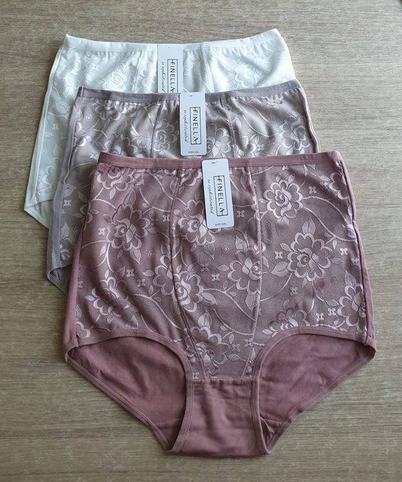 3×Damskie majtki figi z wysokim stanem 2XL Finella