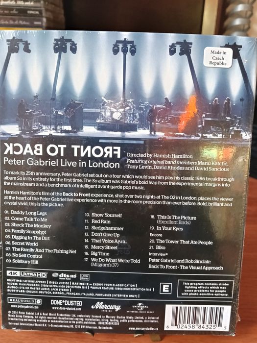 Blu-Ray 4K HD Peter Gabriel
