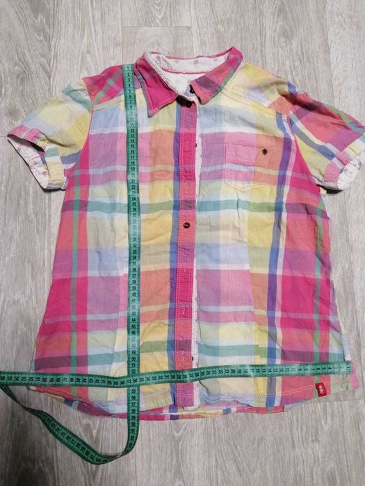 Женская блузка рубашка в клетку сорочка edc by esprit р. 40/L/48
