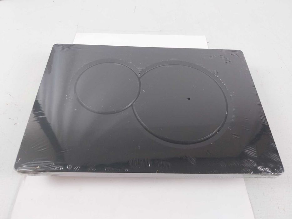 Przycisk spłukujący WC Czarny okrągły podwójny