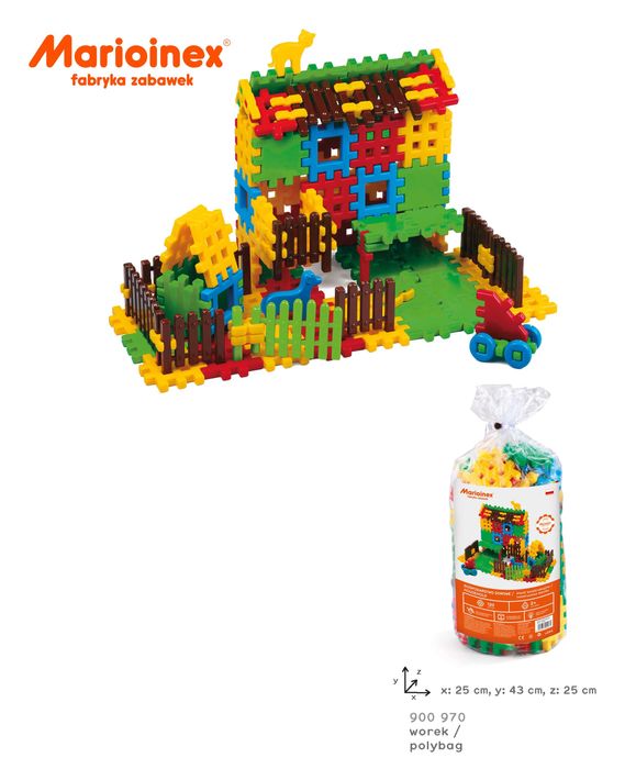 MARIOINEX 900970 Konstrukcyjne wafle GOSPODARSTWO DOMOWE 120 elementów