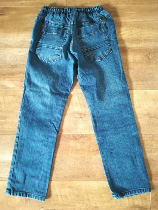 Spodnie jeans 140 gumka w pasie