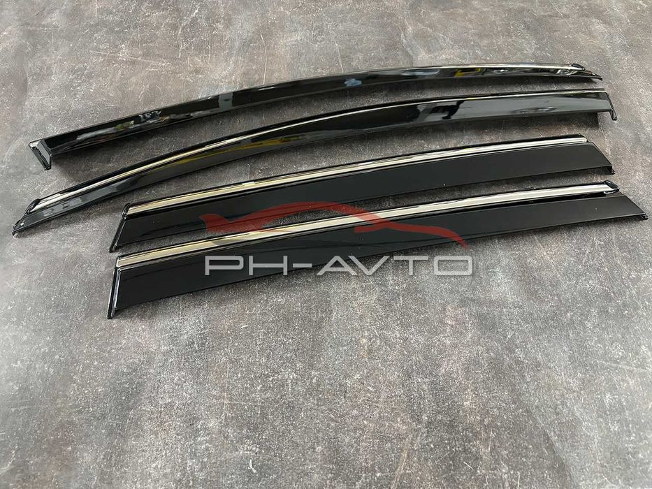 Вітровики з хромом Дефлектори Peugeot 2008 / e-2008 e 2008 з 2019 р.в.