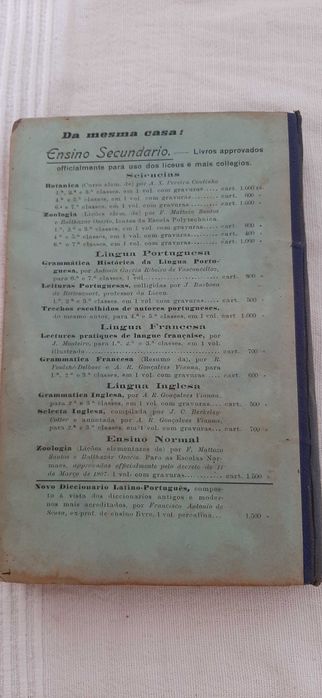 Lições elementares de Zoologia - livro escolar muito antigo