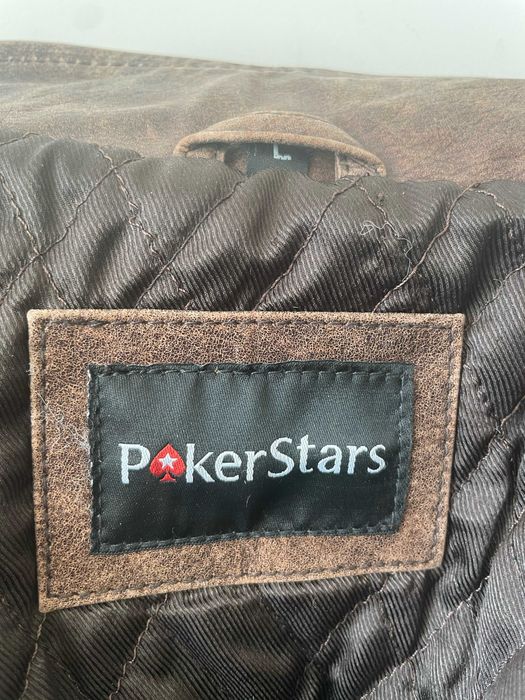 Куртка POKER STARS шкіряна.Виробник Італія .