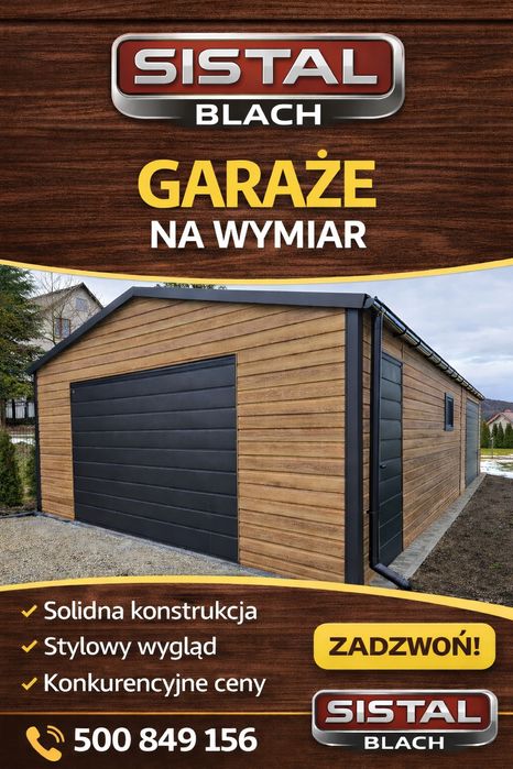 Garaz blaszak 6x5.80 producent garaży na wymiar