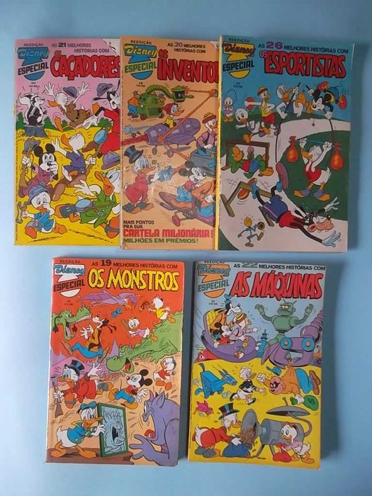 Disney Especial - Reedição. Lote de revistas dos anos 80.