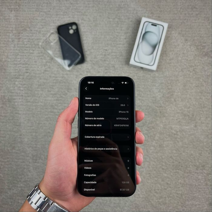 Apple iPhone 15 Black 128gb em perfeitas condições!